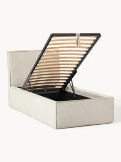 Westwing Collection Cama tapizada de pana con espacio de almacenamiento Dream