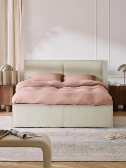 Westwing Collection Cama tapizada de pana con espacio de almacenamiento Dream^ Camas Tapizadas|Camas