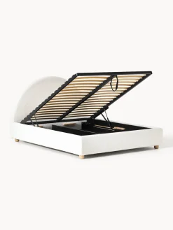 Westwing Collection Cama tapizada en borreguillo Ebba, con espacio de almacenamiento^ Camas Tapizadas|Camas