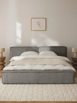 Westwing Collection Cama tapizada en pana Lennon^ Camas Tapizadas|Camas