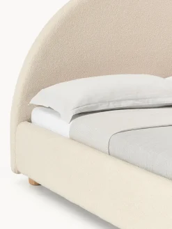 Westwing Collection Cama tapizada en tejido bouclé Ebba