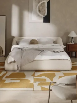 Westwing Collection Cama tapizada en tejido bouclé Sofia