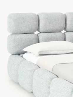 Westwing Collection Cama tapizada en tejido bouclé con espacio de almacenamiento Tayla