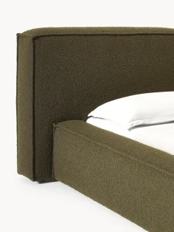 Westwing Collection Cama tapizada en tejido bouclé Lennon, con espacio de almacenamiento