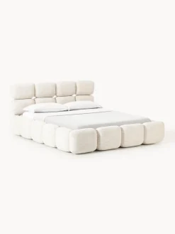 Westwing Collection Cama tapizada en tejido bouclé con espacio de almacenamiento Tayla^ Camas Tapizadas|Camas
