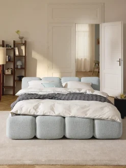 Westwing Collection Cama tapizada en tejido bouclé Tayla