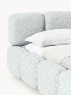 Westwing Collection Cama tapizada en tejido bouclé Tayla