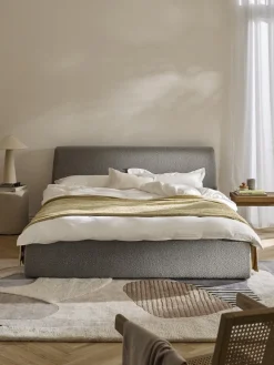 Westwing Collection Cama tapizada en tejido bouclé Cloud