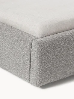 Westwing Collection Cama tapizada en tejido bouclé Cloud