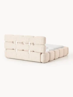 Westwing Collection Cama tapizada en tejido bouclé con espacio de almacenamiento Tayla