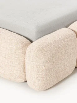 Westwing Collection Cama tapizada en tejido bouclé con espacio de almacenamiento Tayla
