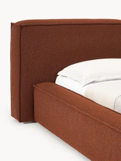 Westwing Collection Cama tapizada en tejido bouclé Lennon, con espacio de almacenamiento