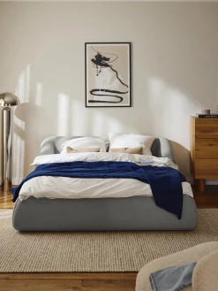 Westwing Collection Cama tapizada en tejido bouclé Sofia