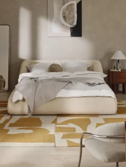 Westwing Collection Cama tapizada en tejido bouclé Sofia