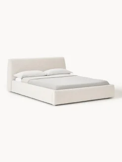 Westwing Collection Cama tapizada en tejido bouclé con espacio de almacenaje Cloud^ Camas Tapizadas|Camas