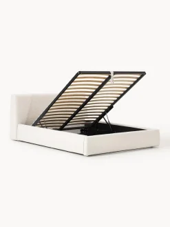 Westwing Collection Cama tapizada en tejido bouclé con espacio de almacenaje Cloud^ Camas Tapizadas|Camas