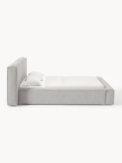 Westwing Collection Cama tapizada en tejido bouclé con espacio de almacenamiento Lennon^ Camas Tapizadas|Camas