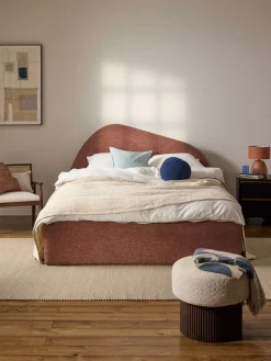 Westwing Collection Cama tapizada en tejido bouclé Gary^ Camas Tapizadas|Camas