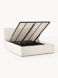 Westwing Collection Cama tapizada en tejido bouclé con espacio de almacenamiento Dream