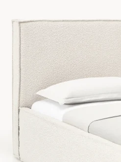Westwing Collection Cama tapizada en tejido bouclé con espacio de almacenamiento Dream