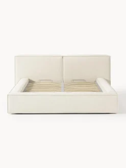 Westwing Collection Cama tapizada Lennon, con espacio de almacenamiento