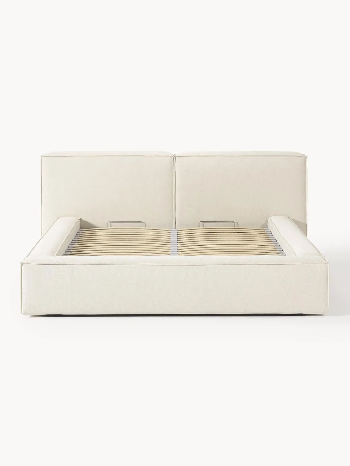 Westwing Collection Cama tapizada Lennon, con espacio de almacenamiento
