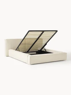 Westwing Collection Cama tapizada Lennon, con espacio de almacenamiento