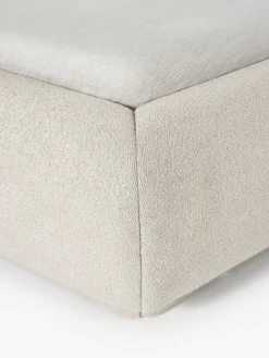 Westwing Collection Cama tapizada redondeada en tejido bouclé Alba