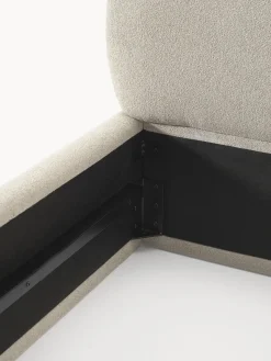 Westwing Collection Cama tapizada redondeada en tejido bouclé Alba