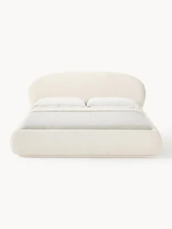 Westwing Collection Cama tapizada redondeada en tejido bouclé Alba^ Camas Tapizadas|Camas