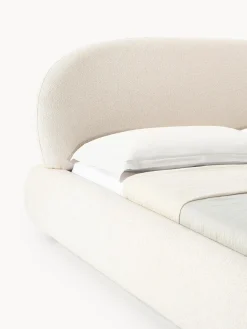 Westwing Collection Cama tapizada redondeada en tejido bouclé Alba^ Camas Tapizadas|Camas