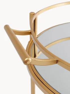 Kare Design Camarera redonda Emilia, estantes de vidrio espejado