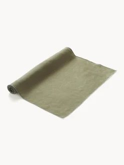 Westwing Collection Camino de mesa de lino con ribete Kennedy