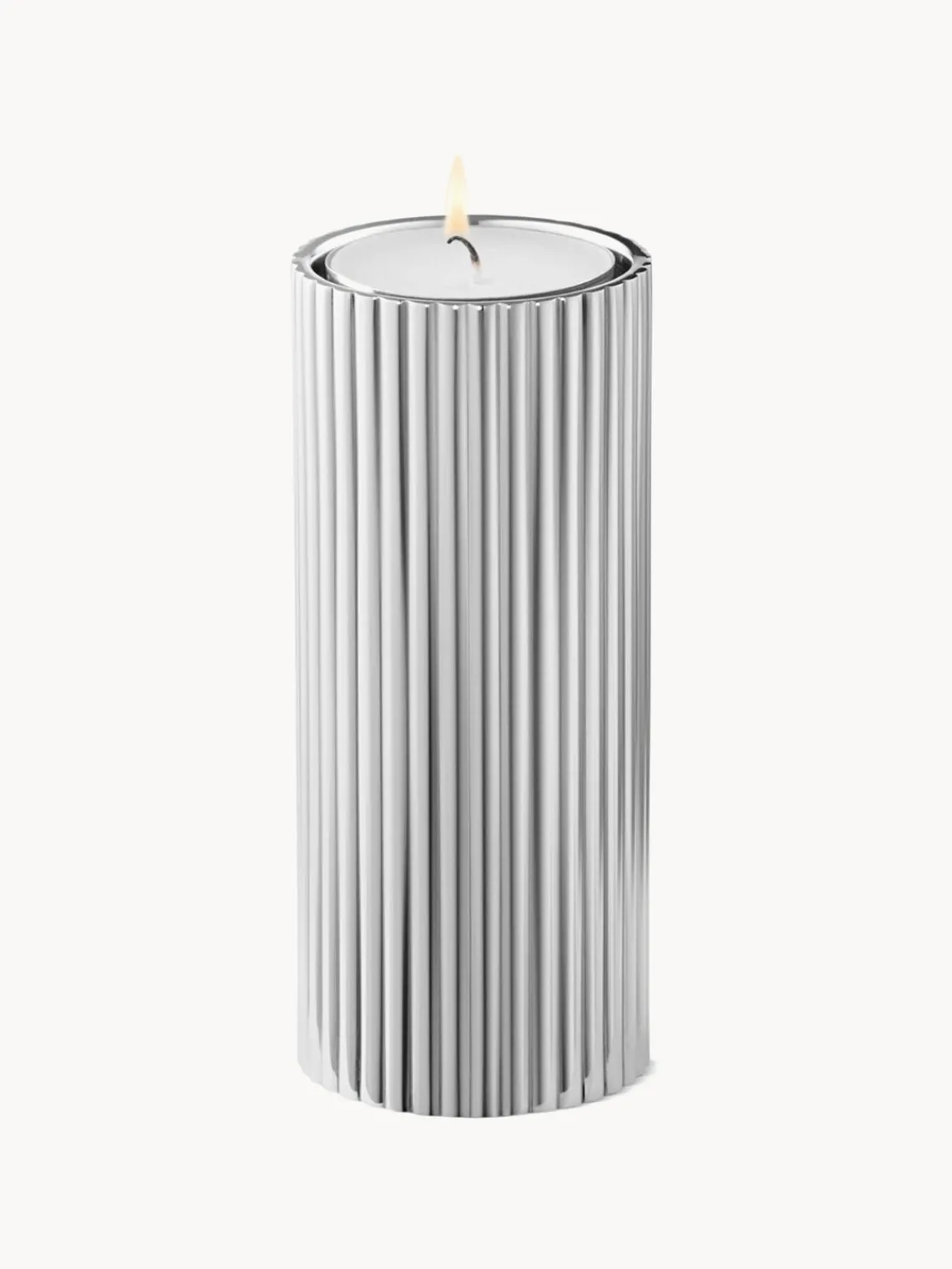GEORG JENSEN Candelabro con relieves Bernadotte, 11 cm