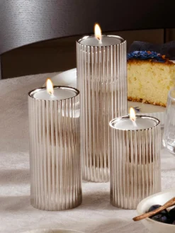 GEORG JENSEN Candelabro con relieves Bernadotte, 11 cm