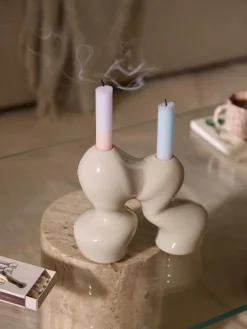 Westwing Collection Candelabro de gres Madhuri