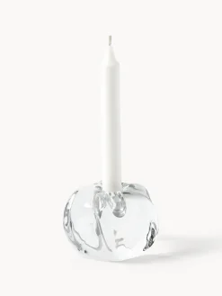 Westwing Collection Candelabro de vidrio hecho a mano Solon