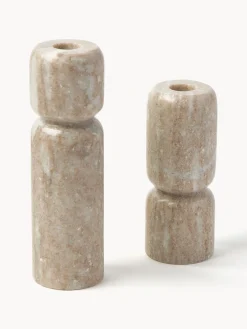 Westwing Collection Candelabros de mármol Como, 2 uds.