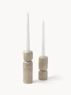Westwing Collection Candelabros de mármol Como, 2 uds.
