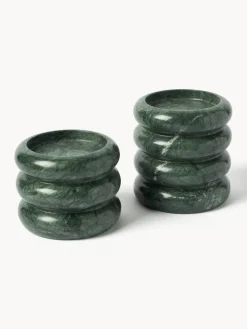 Westwing Collection Candelabros de mármol Orta, 2 uds.^ Candelabros|Jarrones