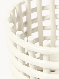 Ferm Living Cesta artesanal de cerámica Nalan, 15 cm