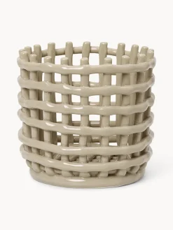 Ferm Living Cesta artesanal de cerámica Nalan, 15 cm