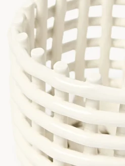 Ferm Living Cesta artesanal de cerámica Nalan, 15 cm