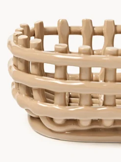Ferm Living Cesta artesanal de cerámica Nalan^ Cestas|Jarrones