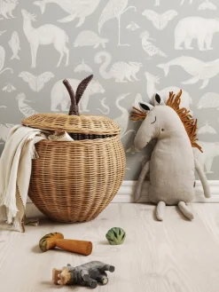 Niños Ferm Living Kids Cesta artesanal de ratán Apple