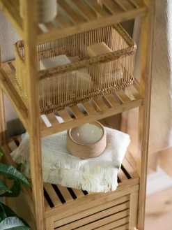 Andrea House Cesta artesanal de ratán Bamb^ Cestas|Jarrones