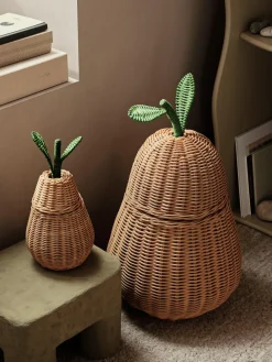 Ferm Living Kids Cesta artesanal de ratán Pear^Niños Decoración Infantil|Cestas Y Cajas