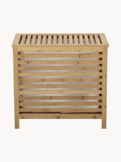 Bloomingville Cesta de lavandería de bambú con bolsa de tela Aden^ Cestos De La Ropa|Jarrones