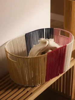 Westwing Collection Cesta de ropa artesanal de cuerda Gabe^ Cestos De La Ropa|Jarrones