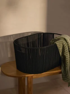 Westwing Collection Cesta de ropa artesanal de cuerda Gabe^ Cestos De La Ropa|Jarrones